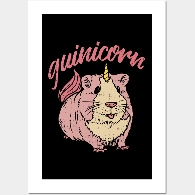 Guinea Pig Unicorn I domestic cavy hamster gift Wall Art by biNutz